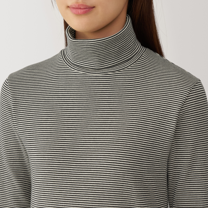 tシャツ RIB TURTLE NECK レディース Zengjo Short Sleeve Turtleneck Women Striped T Shirt,Ribbed