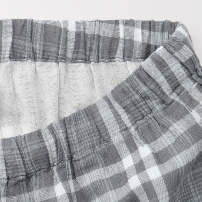 MUJI M'S S/Slv Tops With Double Gauze Long Pants