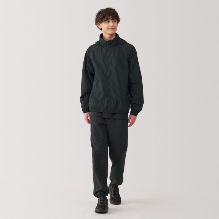 OVY Water repellent 上下セット　M ブラック　KAJA M's Water Repellent Pocketable Windbreaker MUJI