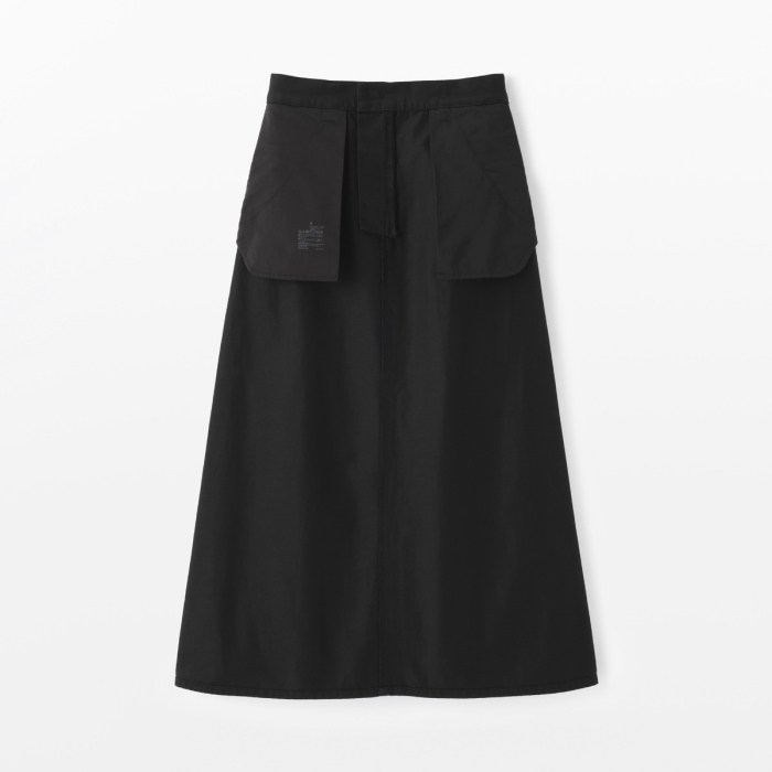 【WOOHWA】SHIRRING UNBAL LONG SK WOOHWA】SHIRRING UNBAL LONG SK