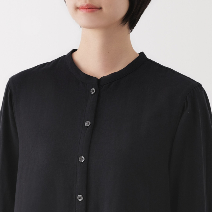 W's Kapok Blend Double Gauze L/S Dress MUJI