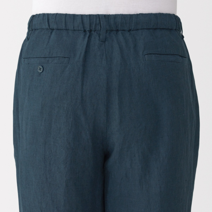 MUJI M's Linen Washed Tapered Pants