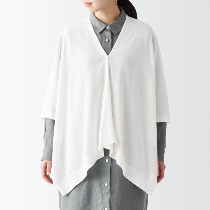 MUJI UV Protection High-twist Cotton Bolero With Buttons