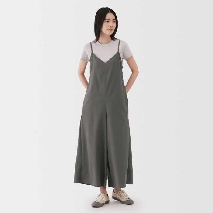 MUJI W's Breathable Seersucker Salopette