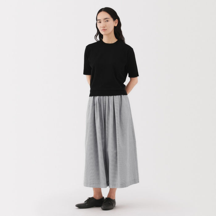 glamb Easy cropped hem tack pants　M MUJI W's Cool Touch Easy Cropped Pants