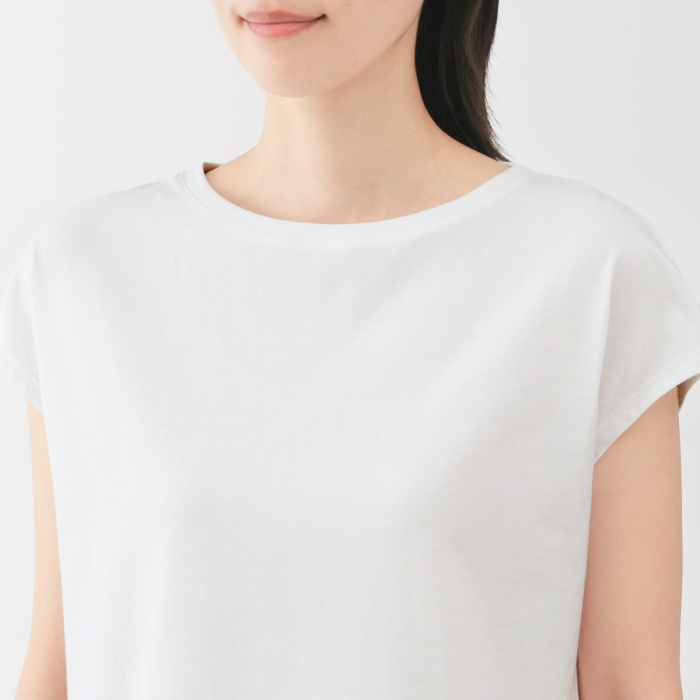 ファッション 通販 W's Jersey MUJI T-shirt Sleeve French ウォーキング・ランニングウェア