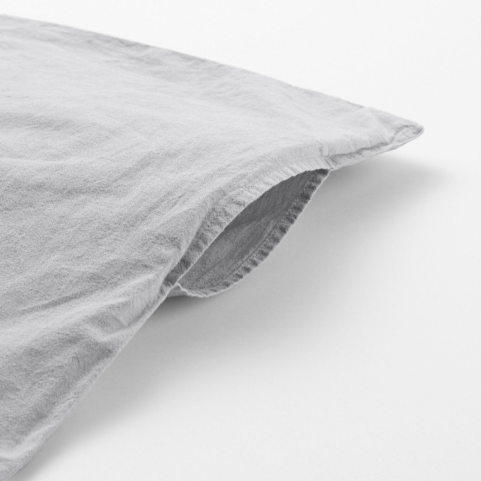 MUJI Washed Cotton Duvet Cover K - Grey