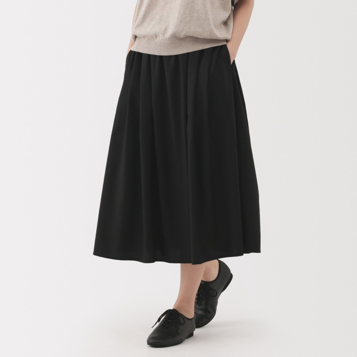 MUJI W's Lyocell Blended Flare Skirt