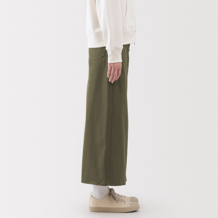 MUJI W's Stretch Chino A-line Skirt