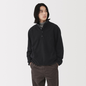 MUJI Áo Len Chui Đầu Vải Fleece Tái Chế