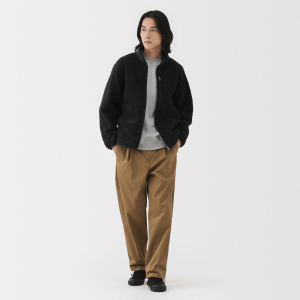 MUJI Áo Khoác Nam Vải Boa Fleece