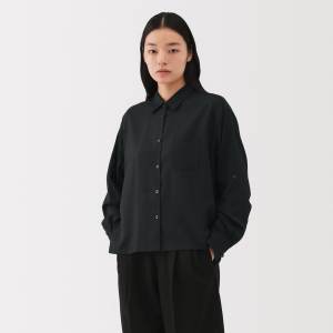 MUJI Labo Áo Sơ Mi Nữ Vải Pha Modal