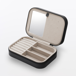 MUJI Hộp Đựng Phụ Kiện Có Gương - Hình Chữ Nhật - Đen