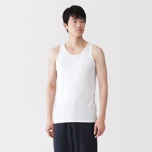 MUJI Áo Ba Lỗ Cotton Thấm Hút Mồ Hôi