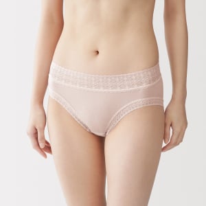 MUJI Quần Lót Bikini Vải Lyocell Viền Ren Cho Nữ