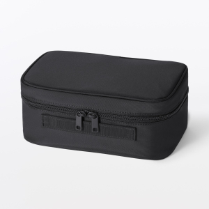 MUJI Túi Nylon Tái Chế Đựng Đồ Trang Điểm - S - Đen