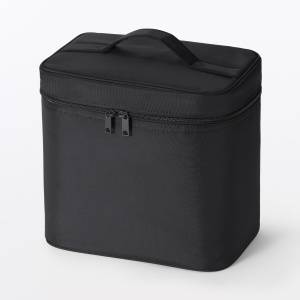 MUJI Túi Nylon Tái Chế Đựng Đồ Trang Điểm - M - Đen