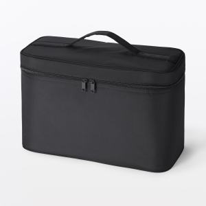 MUJI Túi Nylon Tái Chế Đựng Đồ Trang Điểm - L - Đen