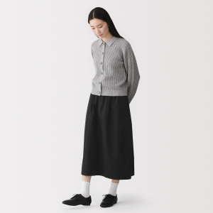 MUJI W'S Washed Cotton Easy Skirt