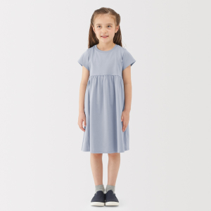 MUJI Đầm Thun Cool Touch Cổ Tròn Ngắn Tay - Trẻ Em