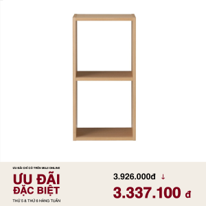 MUJI Kệ Xếp Chồng Gỗ Sồi - 2 Tầng