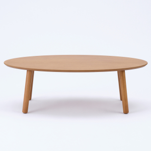 MUJI [A] Bàn Gỗ Thấp Oval - Size S