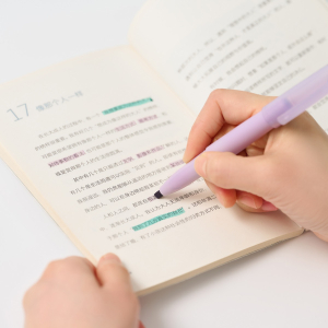 MUJI Bút Dạ Quang Compact - Tím Hoa Cà