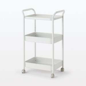 MUJI Kệ Thép Đa Năng Có Bánh Xe - Xám Nhạt