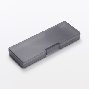 MUJI Hộp Bút Nhựa Có Vách Ngăn - Xám Đen