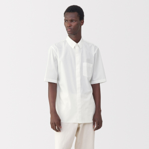 MUJI Labo Áo Sơ Mi Nam Tay Ngắn Vải Poplin