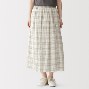 MUJI Chân Váy Xếp Ly Voan Xoắn High Twisted