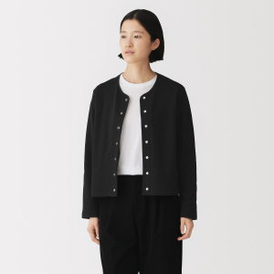 MUJI Áo Cardigan Nữ Vải French Terry