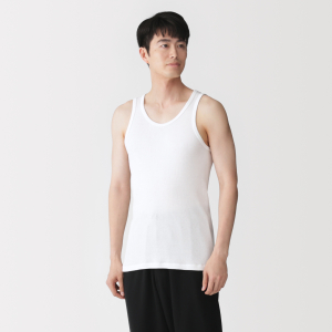 MUJI Bộ 2 Áo Ba Lỗ Vải Gân Không Đường May Bên