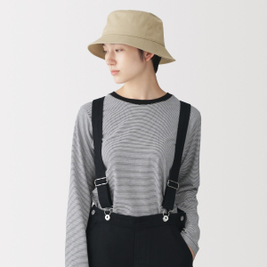 MUJI Mũ Bucket Vải Cotton Twill Chống Tia Uv
