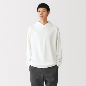 MUJI Áo Hoodie Nam Vải Waffle