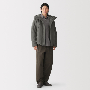 MUJI Áo Khoác Nam Chần Bông Cản Gió