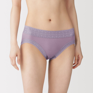MUJI Quần Lót Bikini Vải Lyocell Viền Ren Cho Nữ