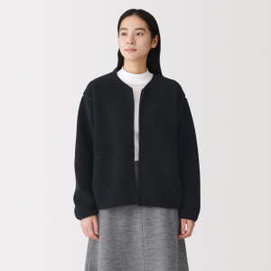 MUJI Áo Khoác Nữ Vải Boa Fleece