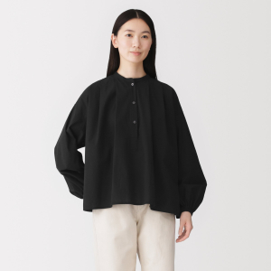 MUJI Áo Blouse Nữ Dáng Thẳng Tay Dài
