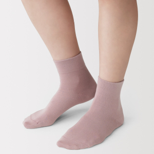MUJI Tất Nữ Cổ Lửng Ôm 90 Độ Vải Rayon Pha Không Bó Cổ Chân