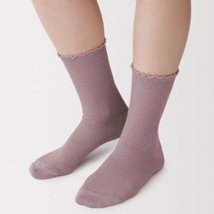 MUJI Tất Nữ Ôm 90 Độ Vải Rayon Pha Mềm Mại Không Bó Cổ Chân