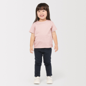 MUJI Áo Thun Cotton Cổ Tròn Trơn Tay Ngắn - Em Bé