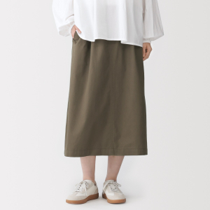 MUJI Chân Váy Nữ Vải Cotton