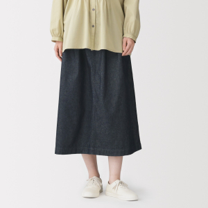 MUJI Chân Váy Nữ Vải Denim