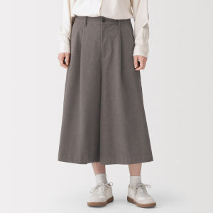MUJI Quần Nữ Vải Brushed Jersey Dáng Lửng