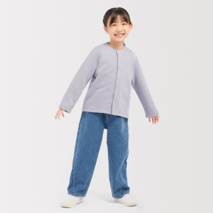 MUJI Áo Cardigan Nỉ French Terry - Trẻ Em