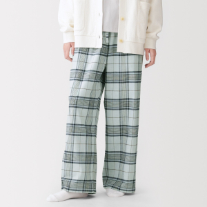 MUJI Quần Dài Mặc Nhà Vải Flannel Cho Nữ
