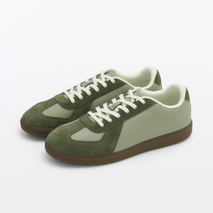 MUJI Giày Sneaker Nam Phối 2 Chất Liệu