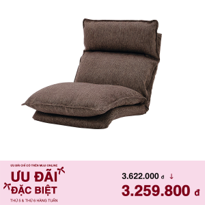 MUJI Ghế Ngồi Bệt Tựa Lưng Cao - Nâu