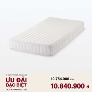MUJI Nệm Lò Xo Túi Tiêu Chuẩn - Hỗ Trợ Nâng Đỡ Cơ Thể - Q